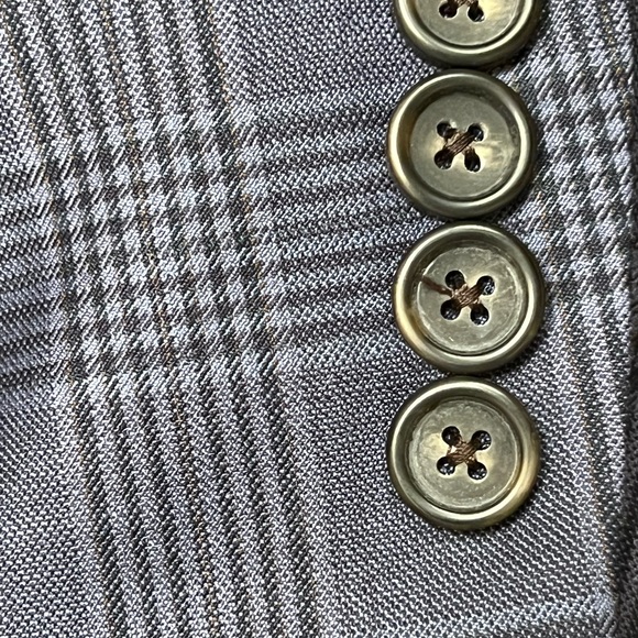 Hart Schaffner Glen Plaid Big Tall Sport Coat Blazer Jacket Blue Men 52R - Picture 5 of 14